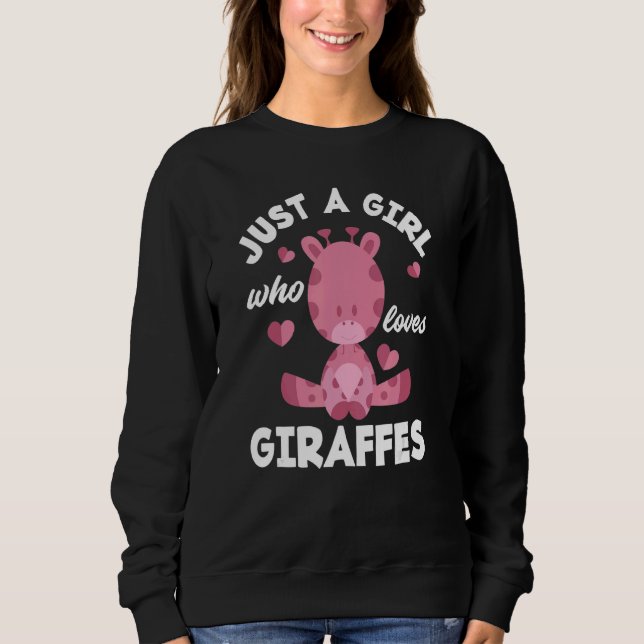Just A Girl Who Loves Giraffes  Giraffe T Shirt (Framsida)