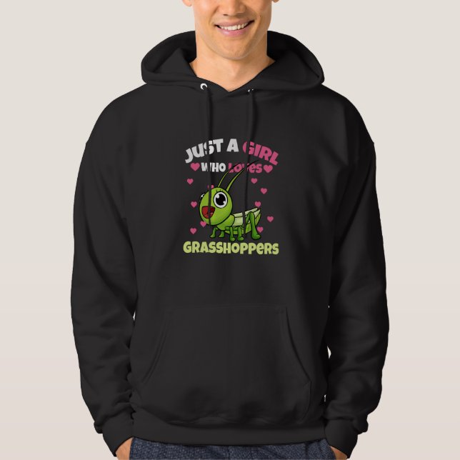 Just A Girl Who Loves Grasshoppers Hoodie (Framsida)