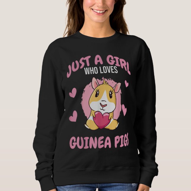 Just A Girl Who Loves Guinea Pigs Mom Animal  Rode T Shirt (Framsida)
