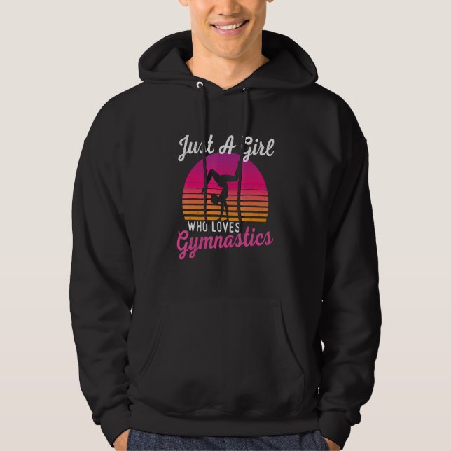 Just A Girl Who Loves Gymnastics - Cheerleader Gym Hoodie (Framsida)
