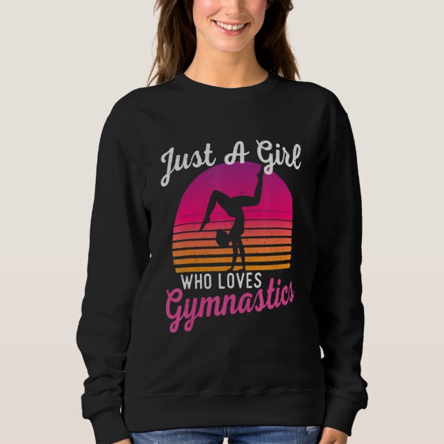 Just A Girl Who Loves Gymnastics - Cheerleader Gym T Shirt (Framsida)