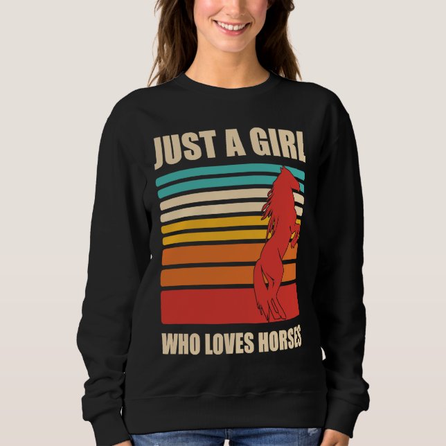 Just a Girl Who Loves Horses, Horse T Shirt (Framsida)