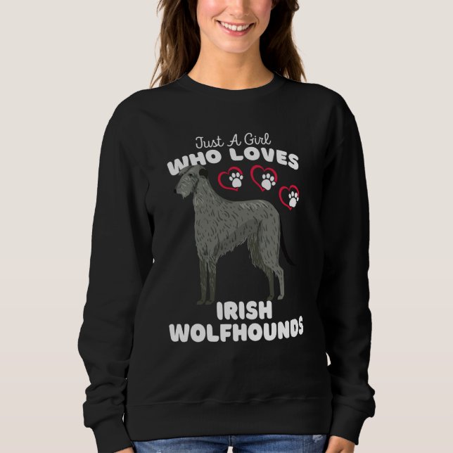 Just A Girl Who Loves Irish Wolfhounds Cute Kids T T Shirt (Framsida)