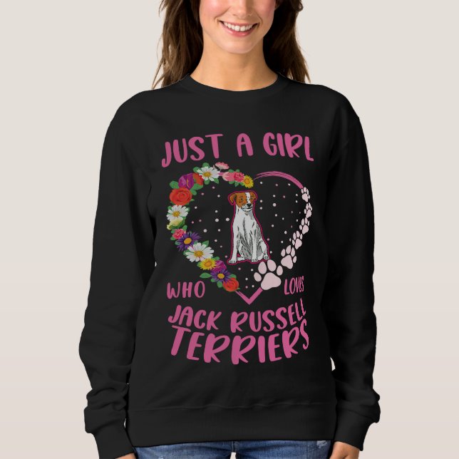 Just a girl who loves Jack Russell Terriers T Shirt (Framsida)