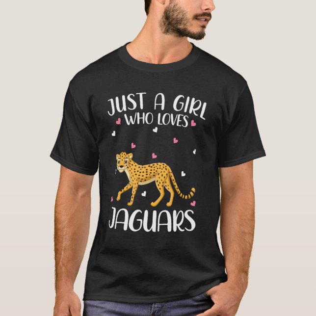 Just A Girl Who Loves Jaguars  Jaguars T Shirt (Framsida)