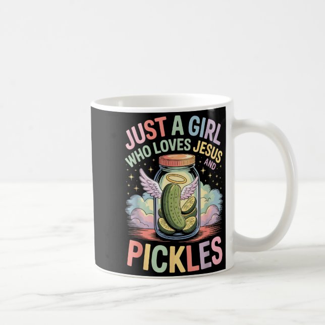 Just A Girl Who Loves Jesus And Ckles Funny Design Kaffemugg (Höger)