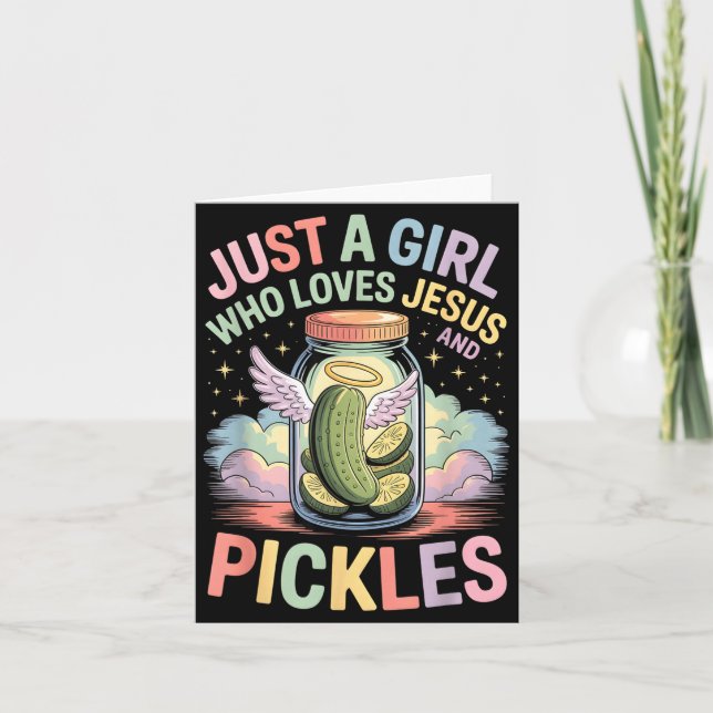 Just A Girl Who Loves Jesus And Ckles Funny Design Kort (Framsida)