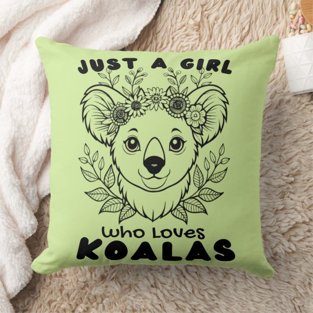 Just a Girl who Loves Koalas Kudde (Filt)