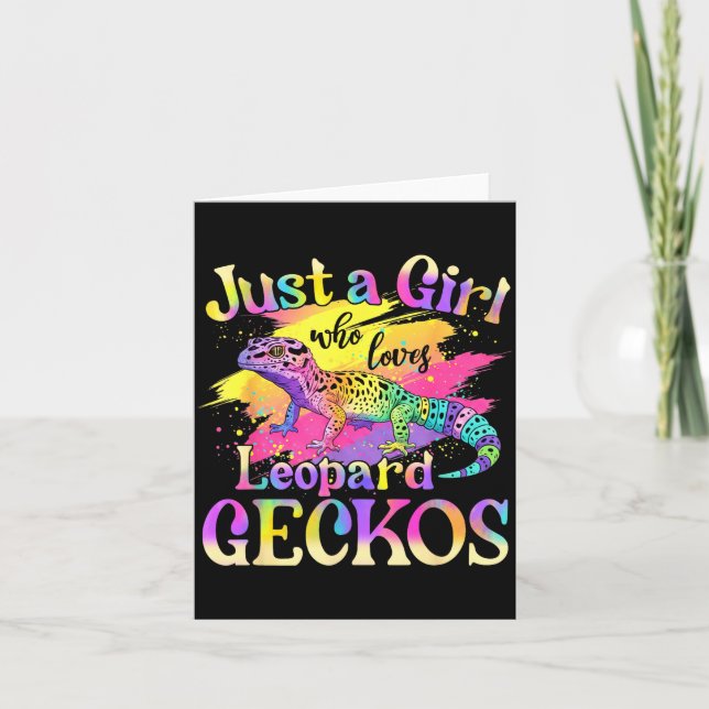 Just A Girl Who Loves Leopard Geckos  Kort (Framsida)