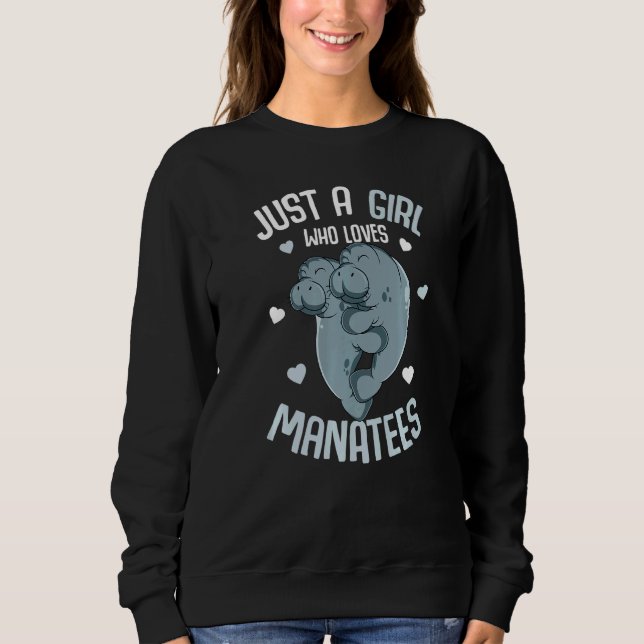 Just a Girl who loves Manatees Sea Cow Manatee Kid T Shirt (Framsida)