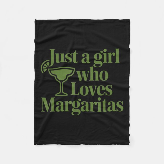 Just A Girl Who Loves Margaritas Funny Summer Vaca Fleecefilt (Framsidan)