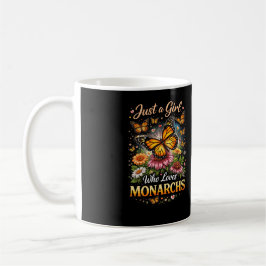 Just a Girl Who Loves Monarchs Kaffemugg
