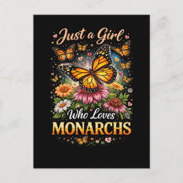 Just a Girl Who Loves Monarchs Vykort