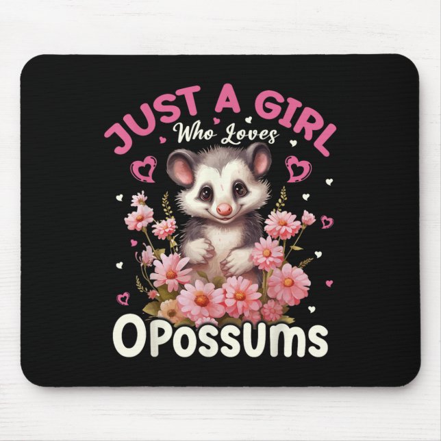 Just A Girl Who Loves Ossums Floral Women Girls  Musmatta (Framsidan)