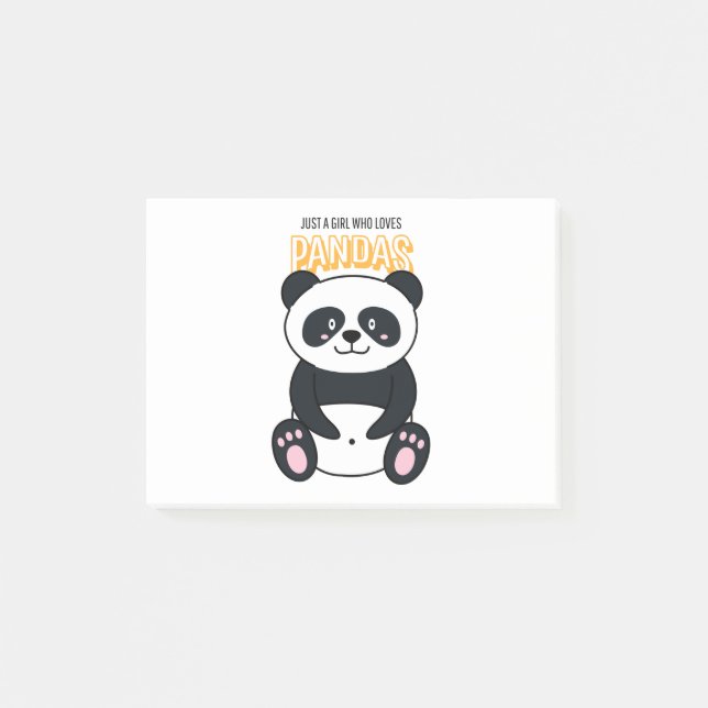 Just A Girl Who Loves Pandas Post-it Block (Framsida)