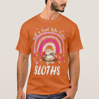 Just A Girl Who Loves Pandas Rainbow Cute Panda Lo T Shirt