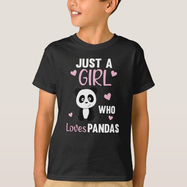 Just A Girl who Loves Pandas - Sweet Panda T Shirt (Framsida)