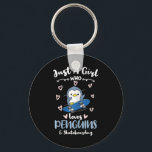Just A Girl Who Loves Penguins And Skateboarding  Nyckelring<br><div class="desc">Just A Girl Who Loves Penguins And Skateboarding</div>