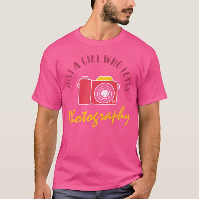 Just A Girl Who Loves Photography  Cute Photograph T Shirt (Framsida)