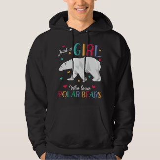 Just A Girl Who Loves Polar Bears Shirt Polar Bear Hoodie