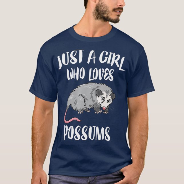 Just A Girl Who Loves Possums Animal Gift T Shirt (Framsida)