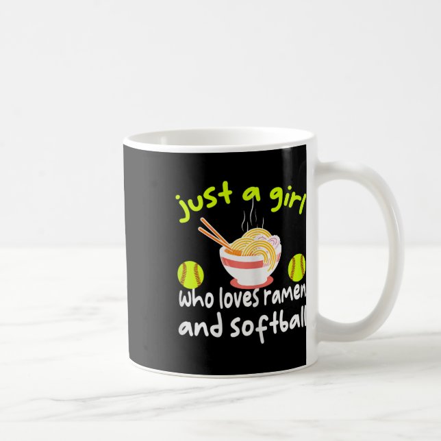 Just A Girl Who Loves Ramen And Softll Funny Softl Kaffemugg (Höger)