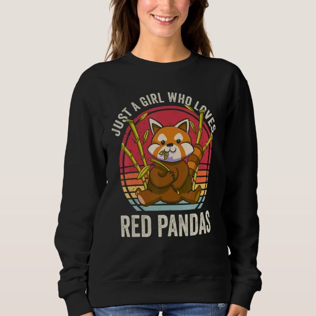 Just A Girl Who Loves Red Pandas T Shirt (Framsida)