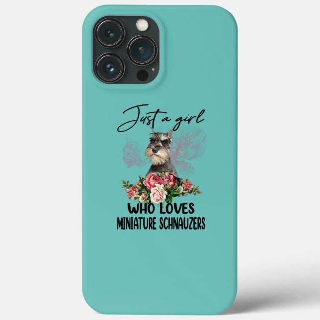 Just A Girl Who Loves Schnauzer Funny Schnauzer (Baksida)
