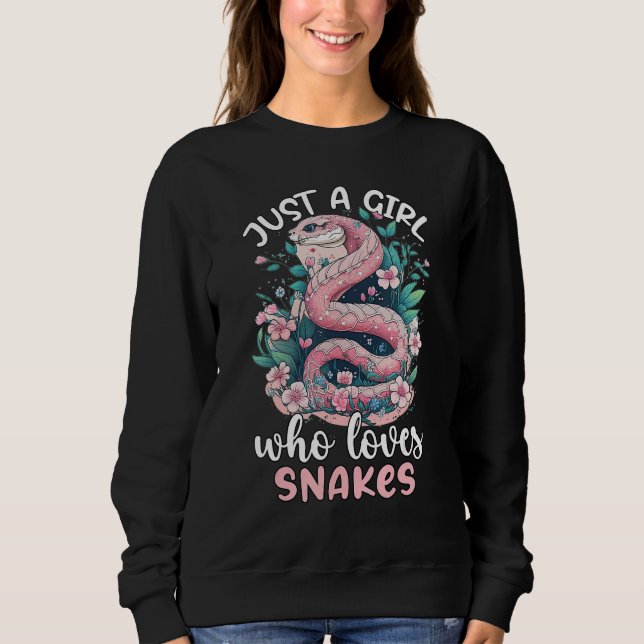 Just A Girl Who Loves Snakes 1 T Shirt (Framsida)