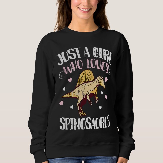 Just A Girl Who Loves Spinosaurus u2013 Funny Dino T Shirt (Framsida)