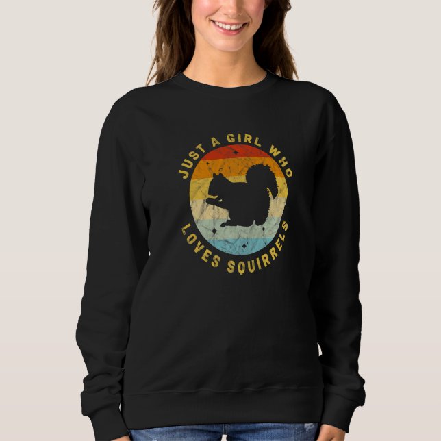 Just a Girl Who Loves Squirrels Cute Women's Anima T Shirt (Framsida)