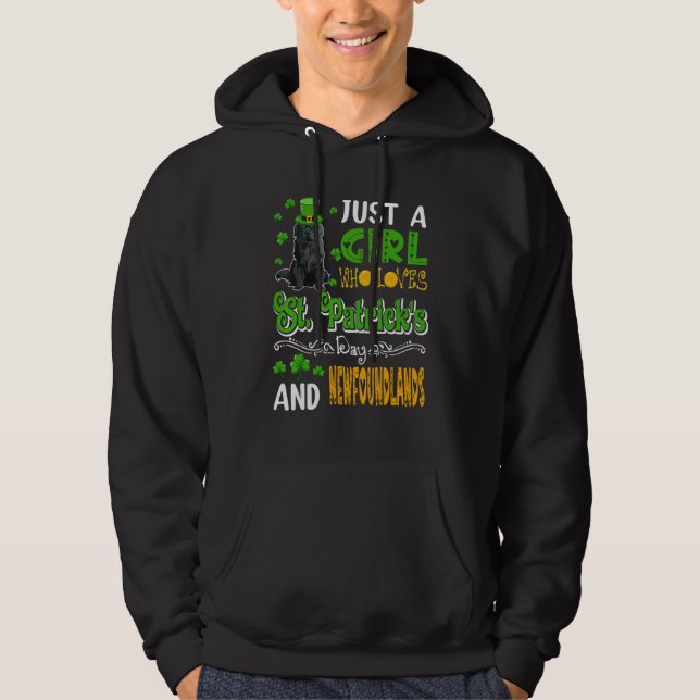 Just A Girl Who Loves St.Patrick's Day And Newfoun Hoodie (Framsida)