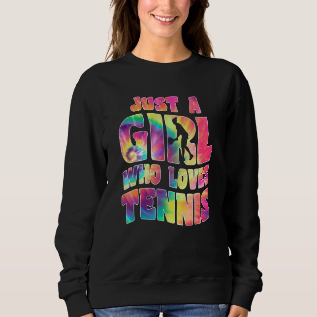 Just A Girl Who Loves Tennis   Tennis Player Sport T Shirt (Framsida)