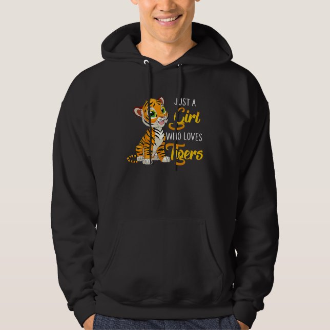 Just A Girl Who Loves Tigers 2022 Tigers Lover T Hoodie (Framsida)