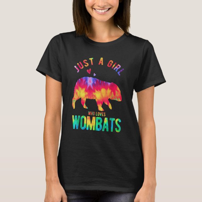 Just A Girl Who Loves Wombats Wombat   Wombat T Shirt (Framsida)