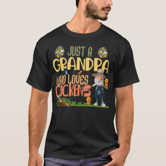 Just a Grandpa Who Loves Chickens gay pulse chakra T Shirt