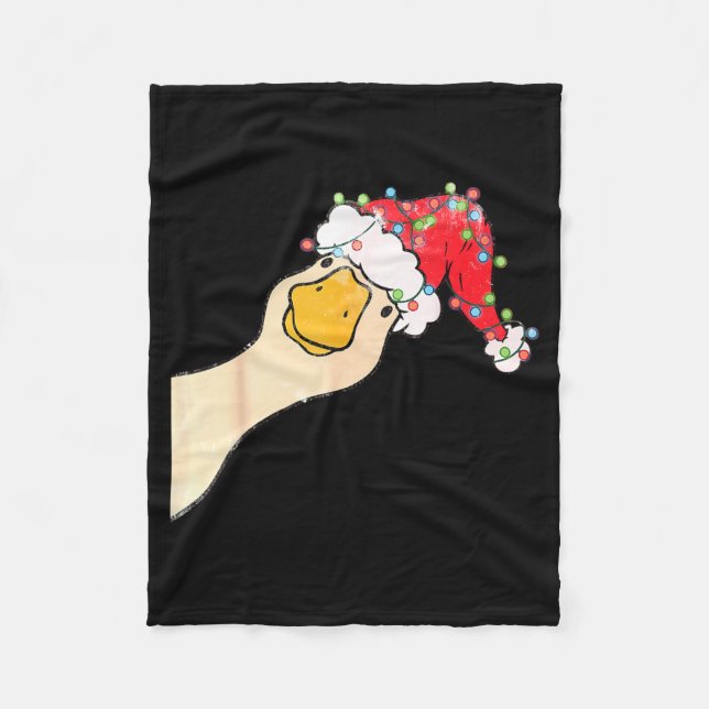 Just A Jolly Goose Funny Silly Goose Santa Christm Fleecefilt (Framsidan)