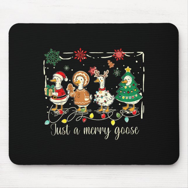 Just A Jolly Goose Funny Silly Goose Santa Christm Musmatta (Framsidan)
