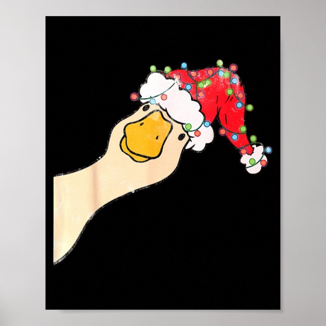 Just A Jolly Goose Funny Silly Goose Santa Christm Poster (Framsidan)