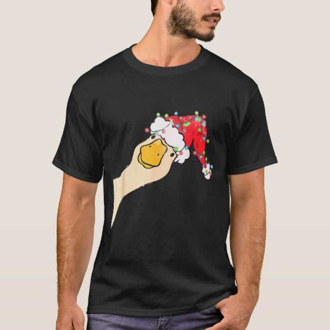 Just A Jolly Goose Funny Silly Goose Santa Christm T Shirt (Framsida)