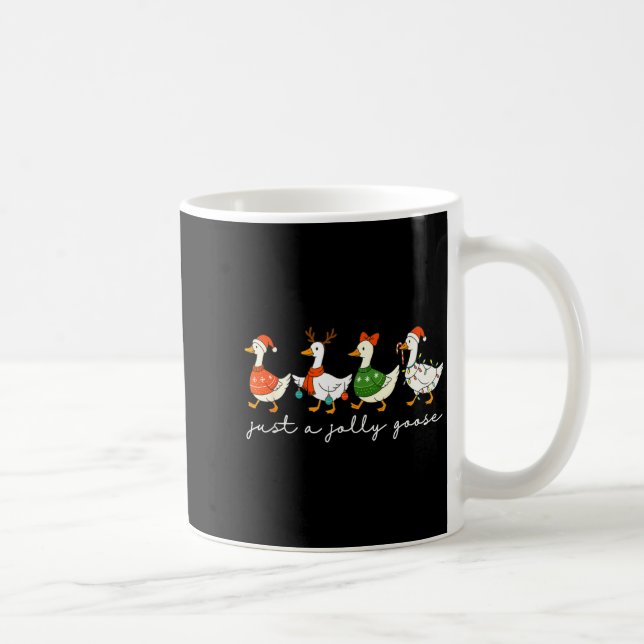 Just A Jolly Goose Santa Christmas Goose Farm Merr Kaffemugg (Höger)