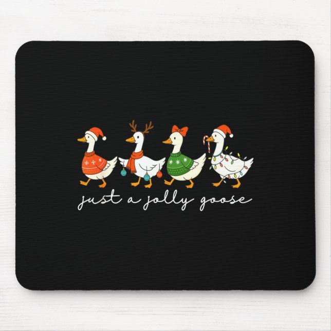 Just A Jolly Goose Santa Christmas Goose Farm Merr Musmatta (Framsidan)