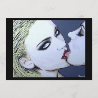 ‘Just a Kiss’ Painting on a Small-Scale Print Inbjudningar
