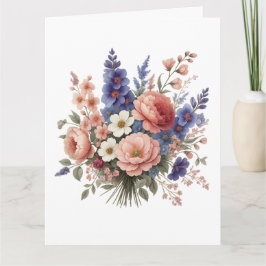 Just a Little Note Elegant Floral Greeting Card Tack Kort