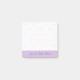 Just A Little Note Lilac Bow Watermark Post-it Block