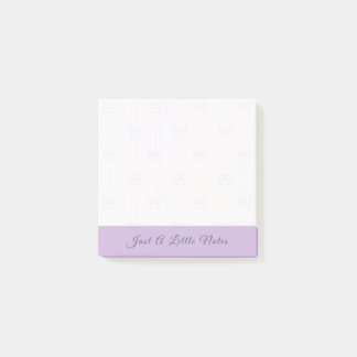 Just A Little Note Lilac Bow Watermark Post-it Block
