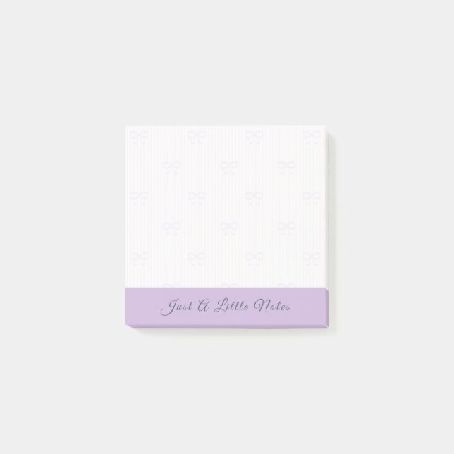 Just A Little Note Lilac Bow Watermark Post-it Block (Framsida)