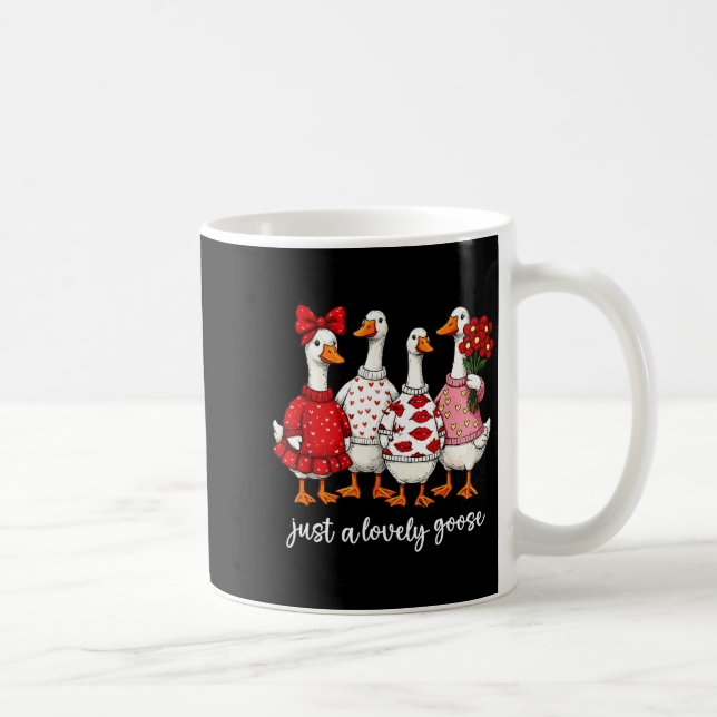 Just A Lovely Goose Cute Silly Goose Valentine's D Kaffemugg (Höger)
