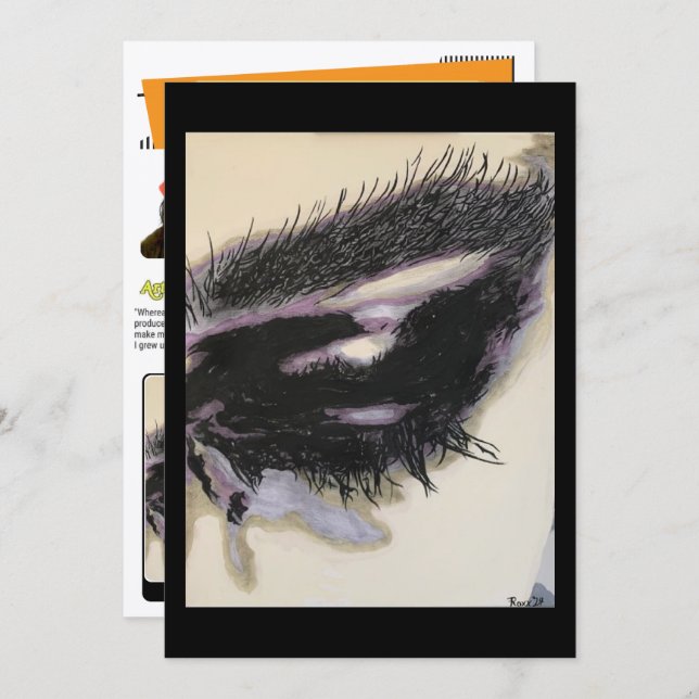 ‘Just a Memory’ Painting on a Small-Scale Print  Inbjudningar (Fram/baksida)