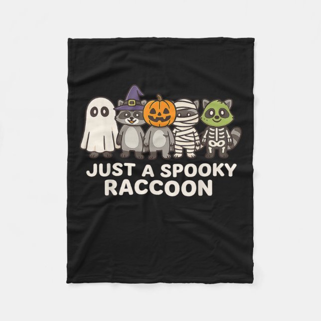 Just A Spooky Raccoon Halloween Costume Cartoon De Fleecefilt (Framsidan)